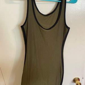 Form fitting green dress